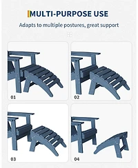 gaomon Folding Adirondack Ottoman Set of 2 - Hdpe All-Weather Outdoor Footrests for Patio, Deck, Lawn, Poolside