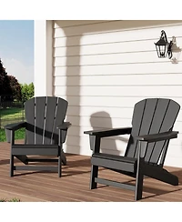 gaomon Modern Hdpe Plastic Adirondack Chair Set of 2