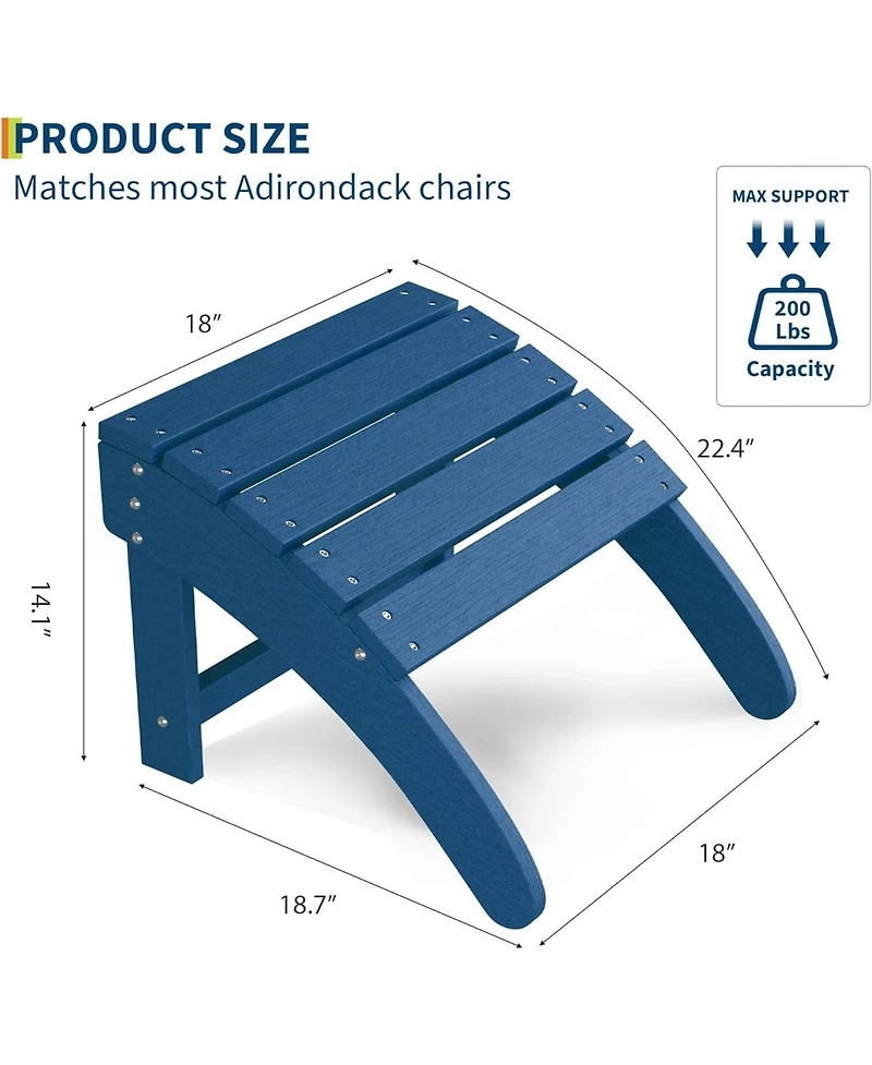 gaomon Hdpe Adirondack Ottoman Foot Rest