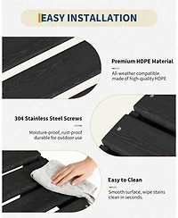 gaomon Folding Adirondack Ottoman Set of 2 - Hdpe All-Weather Outdoor Footrests for Patio, Deck, Poolside