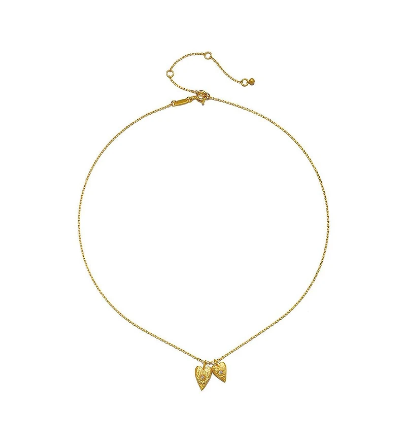 Satya Jewelry Sacred Connection Topaz Lotus Heart Necklace