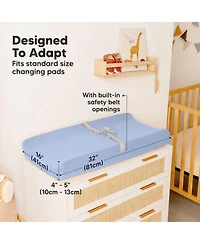 KeaBabies 2pk Soothe Changing Pad Covers for Girl, Boy, Soft Cotton Contoured Diaper Table