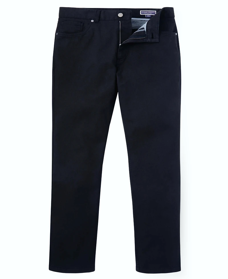 Charles Tyrwhitt Men's Slim-Fit Garment-Dyed Twill Jeans