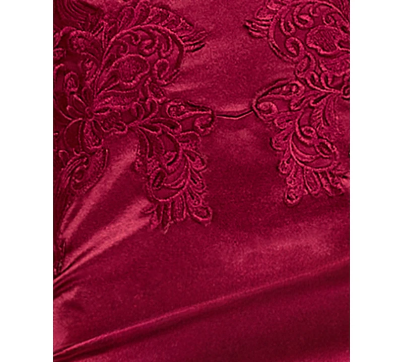 City Studios Junior's Strapless Sweetheart Satin Mermaid Gown