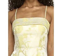 pear culture Juniors' Square Neck Long Dress