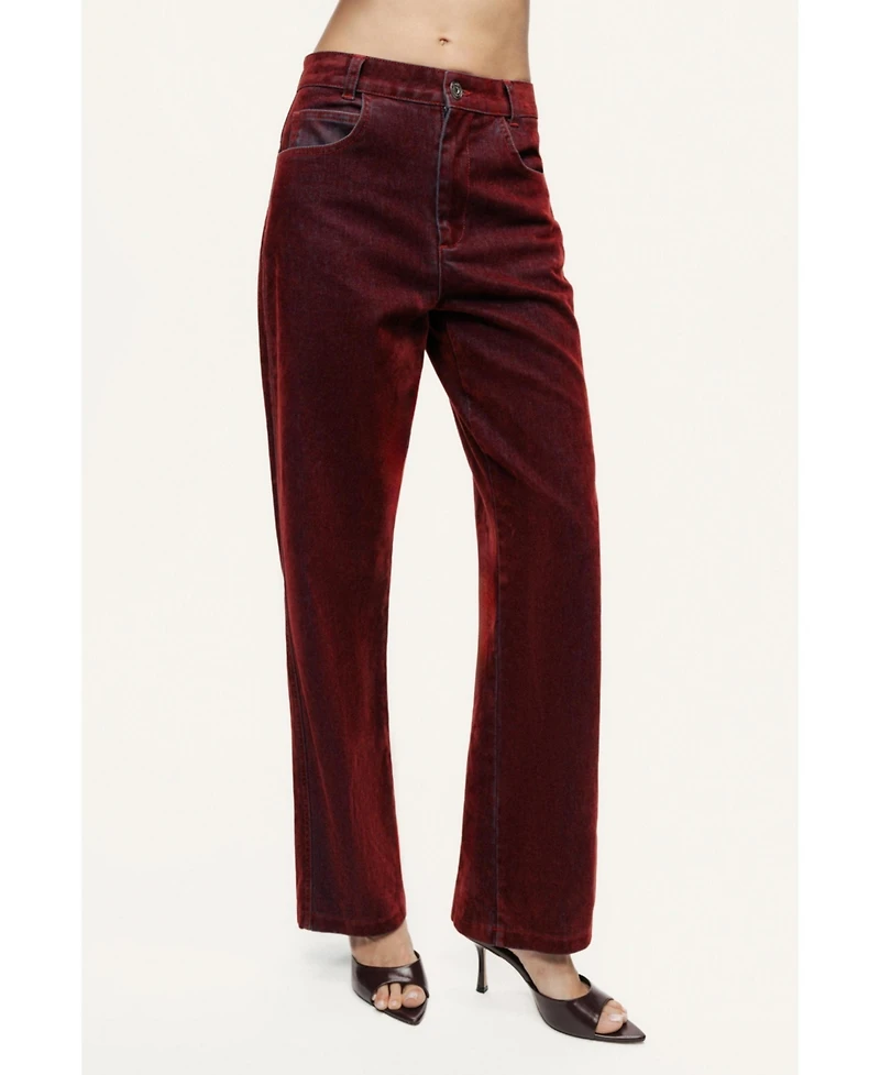 Nocturne Women's Velvet Straight-Leg Pants