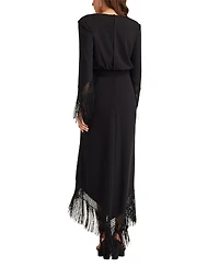 Tadashi Shoji Women's Azie Fringe Midi Dress
