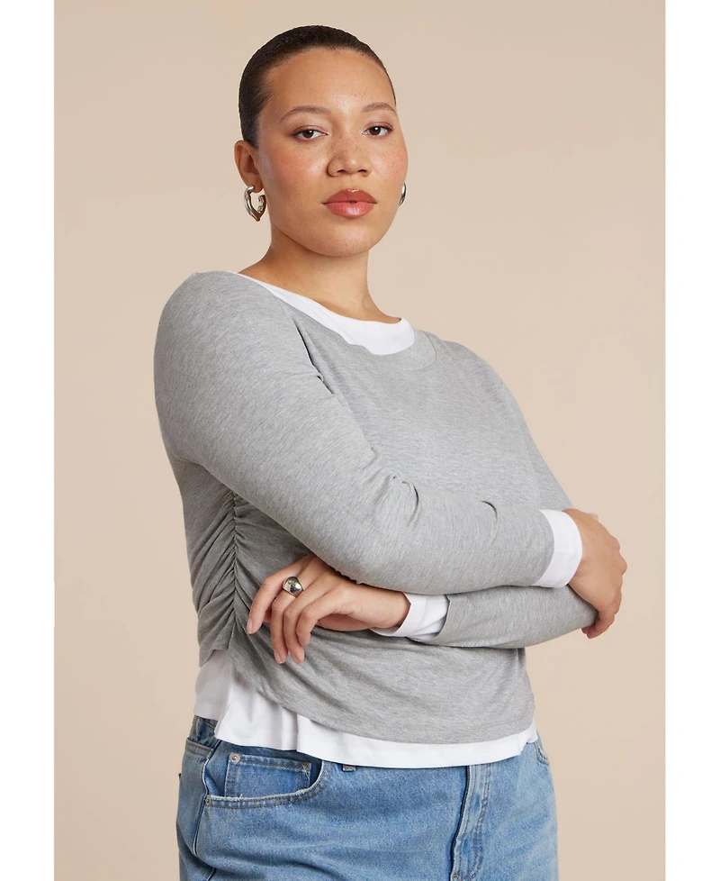 Eloquii Women's Layered Longsleeve Top