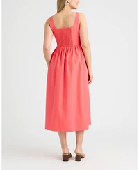 Ellen Tracy Women's Poplin Bustier Dress