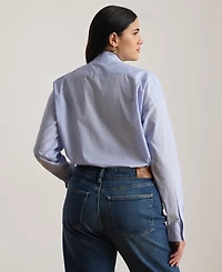 Lauren Ralph Plus Relaxed Fit Button-Up Shirt