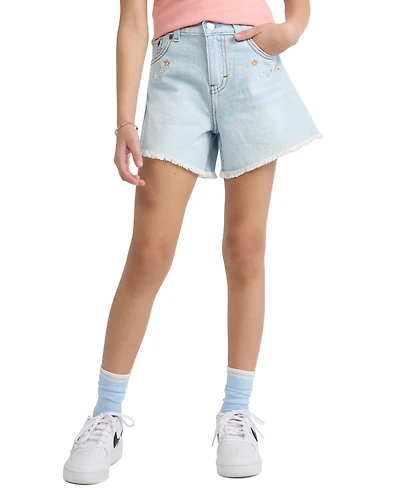 Levi's Girls' 7-16 Crochet Applique A-Line Shorts
