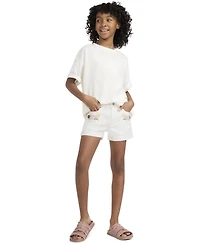 Levi's Girls' 7-16 Embroidered High-Rise Crochet Applique Shorts