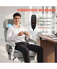 Homcom Massage Office Chair with Heat Reclining Function