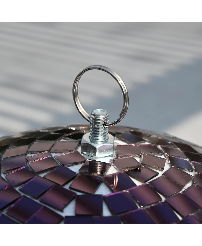 Yescom 16" Large Disco Ball with Motor and Light 6RPM Rotator & 2PCS 3W Rgb Spotlights for 70s 80s Party Dj Bands Club Event Purple