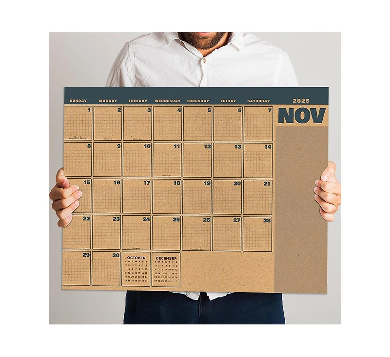 Tf Publishing Paper Goods July 2026 - June 2027 Trail + Timber Large Desk Pad Monthly Blotter Calendar