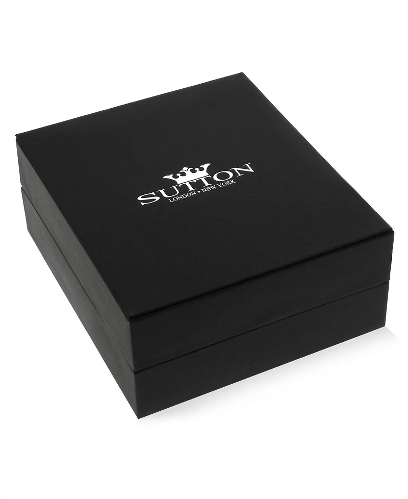 Rhona Sutton Men's Cuban Iced Stainless Steel Chain Necklace