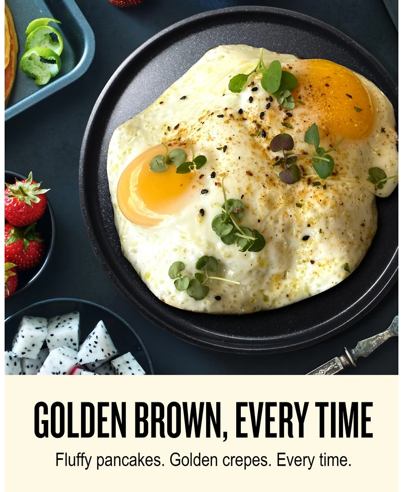 Alva Energy 11" Ceramic Nonstick Griddle Pan - Restaurant-Quality Results, Zero Chemicals