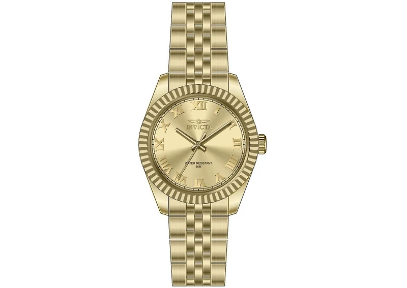 Invicta Women's Specialty Quartz 3 Hand Gold Dial Watch