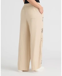 Nvlt Women's Pull On Embroidered Trouser