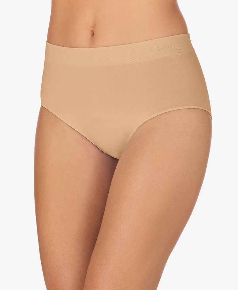 Le Mystere Women's Hi-Rise Nylon Blend Full Briefs, 3-Pack