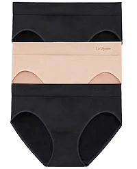 Le Mystere Women's Hipster Nylon Blend Briefs, 3-Pack