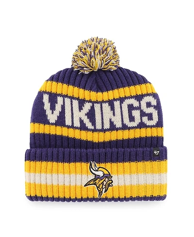 '47 Brand Men's Purple Minnesota Vikings Bering Cuffed Knit Hat with Pom