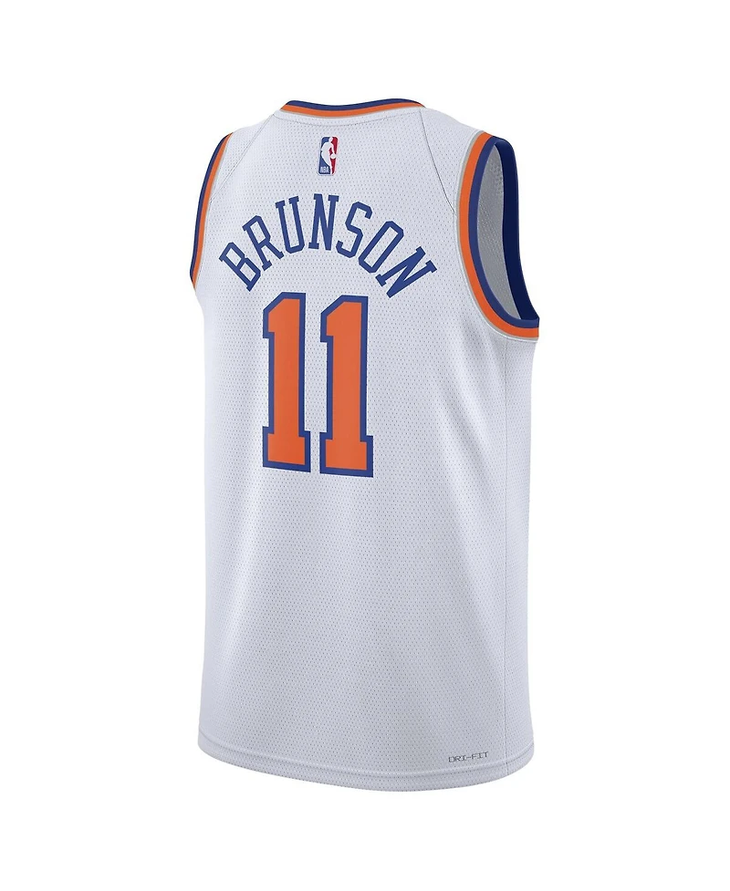 Nike Men's Women's Jalen Brunson White New York Knicks Swingman Jersey