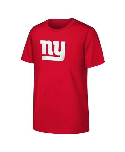 Outerstuff Big Boys and Girls Red New York Giants Primary Logo T-Shirt