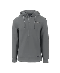 Cutter Buck Men's Gray Philadelphia Eagles Throwback Roam Eco Half-Zip Pullover Hoodie