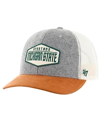 '47 Brand Men's Heather Gray Michigan State Spartans Drover Trucker Adjustable Hat