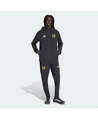 Adidas Men's Black Lafc Tiro Travel Full-Zip Hooded Windbreaker