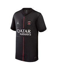 Jordan Big Boys and Girls Black Paris Saint-Germain 2025/26 Fourth Replica Jersey