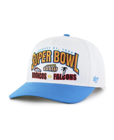 '47 Brand Men's White/Powder Blue Nfl Multi-Team Throwback Dueling Logos Adjustable Hitch Hat