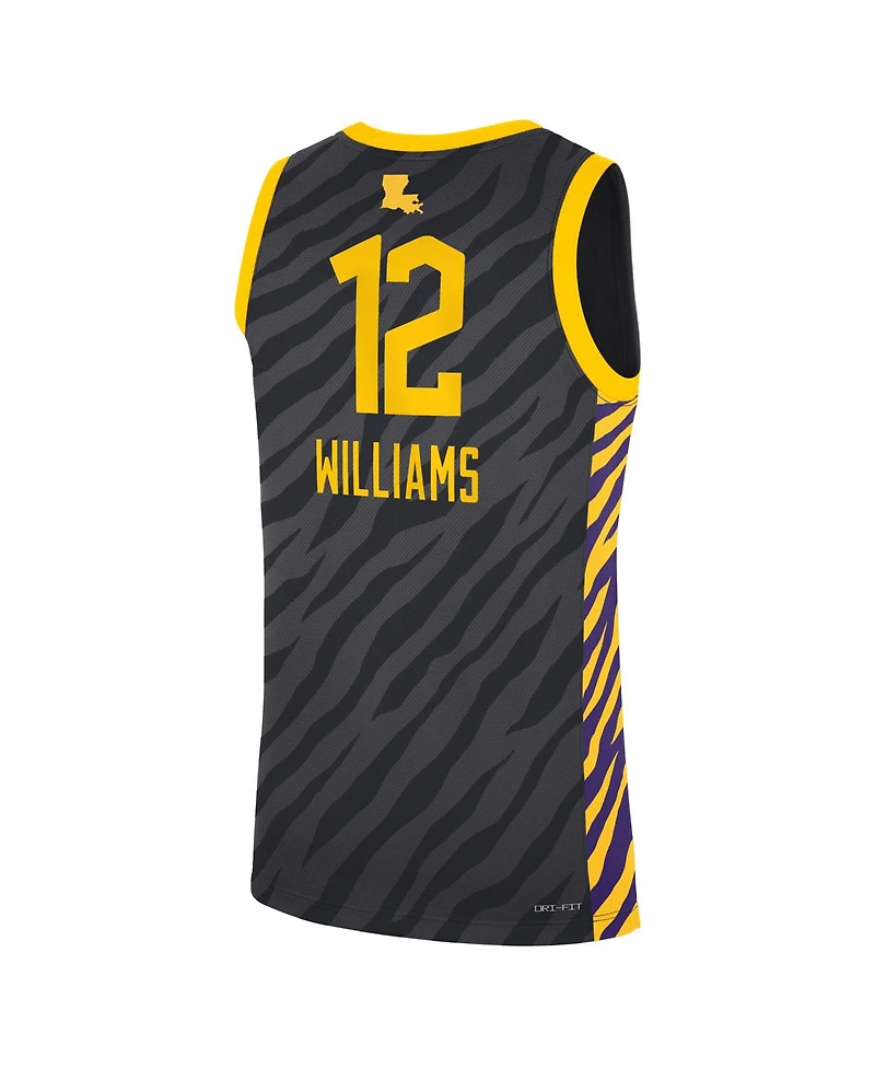 Nike Men's Women's Mikaylah Williams Anthracite Lsu Tigers Replica Basketball Jersey