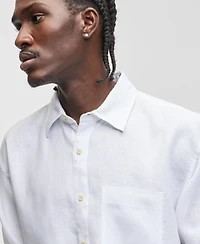 Sun + Stone Men's 100% Linen Relaxed Fit Long-Sleeve Garment-Dyed Shirt, Macy's Exclusive
