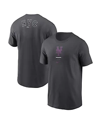 Nike Men's Anthracite New York Mets City Connect 2-Hit T-Shirt