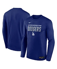 Nike Men's Royal Los Angeles Dodgers Authentic Collection Legend Dri-fit Long Sleeve T-Shirt