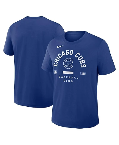 Nike Men's Royal Chicago Cubs Authentic Collection Early Work Tri-Blend Dri-fit T-Shirt