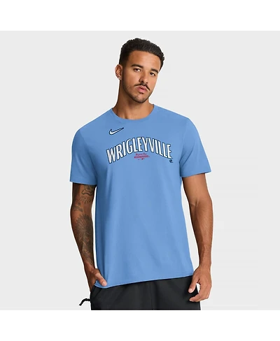 Nike Men's Light Blue Chicago Cubs City Connect Large Logo T-Shirt