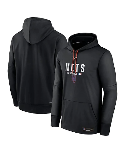 Nike Men's Black New York Mets Authentic Collection Therma-fit Hoodie