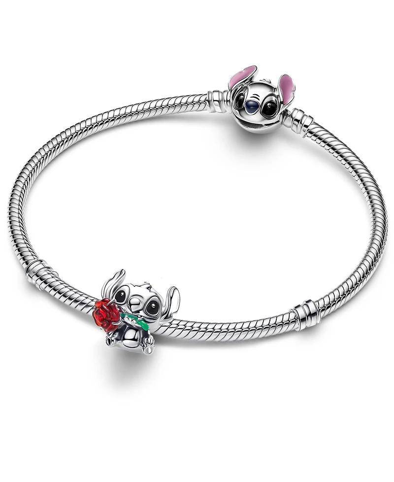 Pandora Disney Stitch Rose Murano Glass Charm
