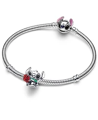 Pandora Disney Stitch Rose Murano Glass Charm