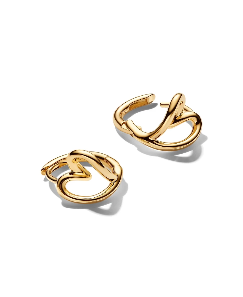 Pandora Organically Shaped Heart Small Hoop Earrings