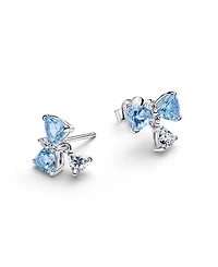 Pandora x Bridgerton Blue Bow Stud Earrings