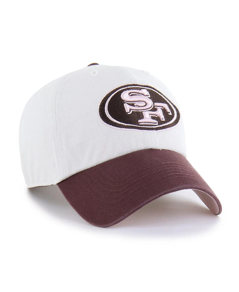 '47 Brand Men's Women's Stone/Burgundy San Francisco 49ers Love Letter Clean Up Adjustable Hat