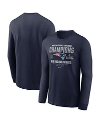 Nike Men's Navy New England Patriots 2025 Afc Champions Team Nation Long Sleeve T-Shirt