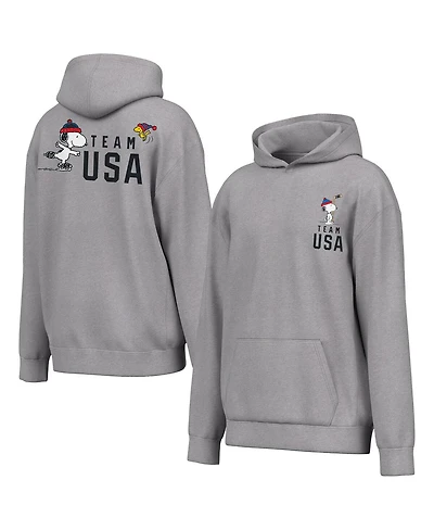 Outer stuff Men's Heather Gray Team x Peanuts Spirit Hoodie
