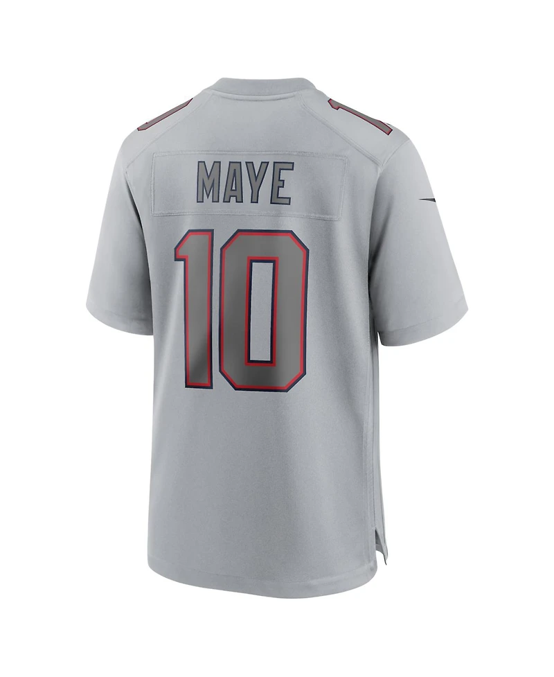 Nike Men's Drake Maye Gray New England Patriots Atmosphere Fashion Game Jersey