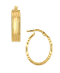 Macy's Oval Hoop Earrings in 10k Gold