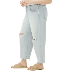 Silver Jeans Co. Plus Be Easy High-Rise Wide-Leg Cropped